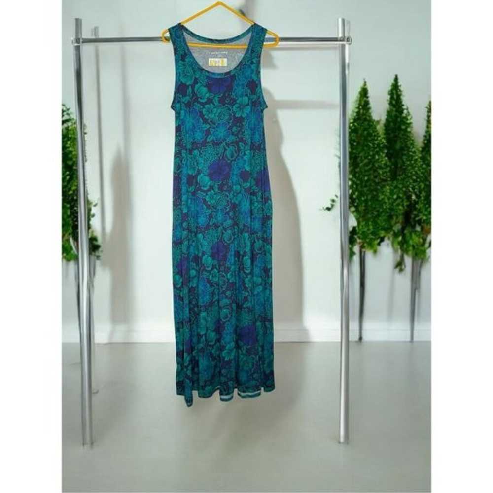 Soft Surroundings Valencia Maxi Dress Size M Blue… - image 5