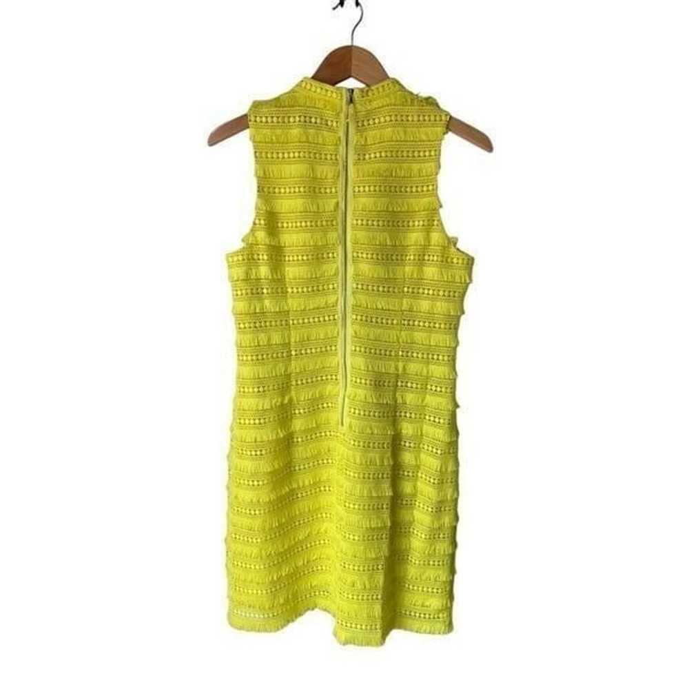 J. Crew Neon Yellow Lace Fringe Shift Dress - image 5