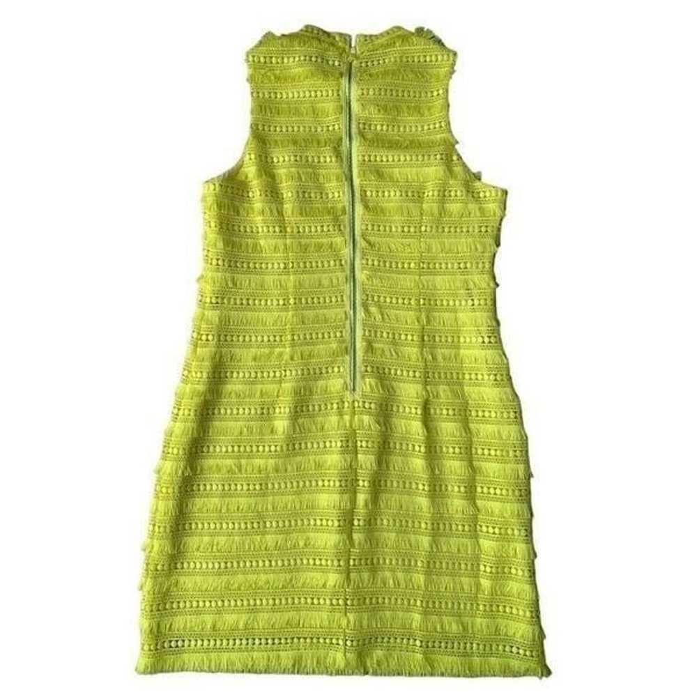 J. Crew Neon Yellow Lace Fringe Shift Dress - image 8