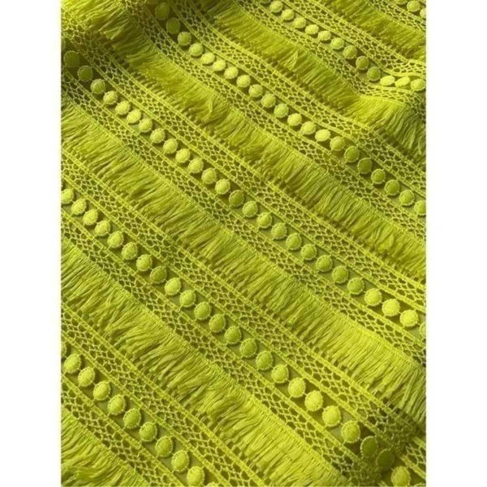 J. Crew Neon Yellow Lace Fringe Shift Dress - image 9