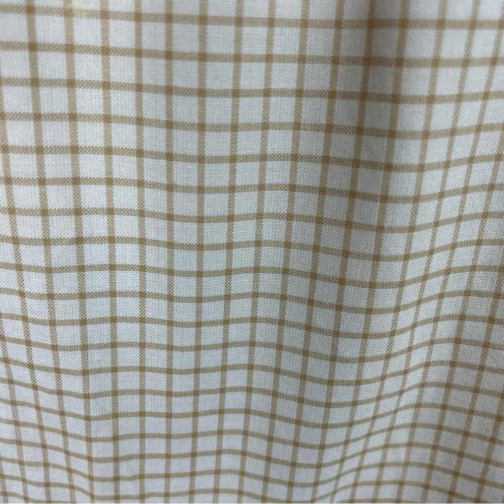 Hadleigh's Tan White Graph Check Sleeveless Dress… - image 3