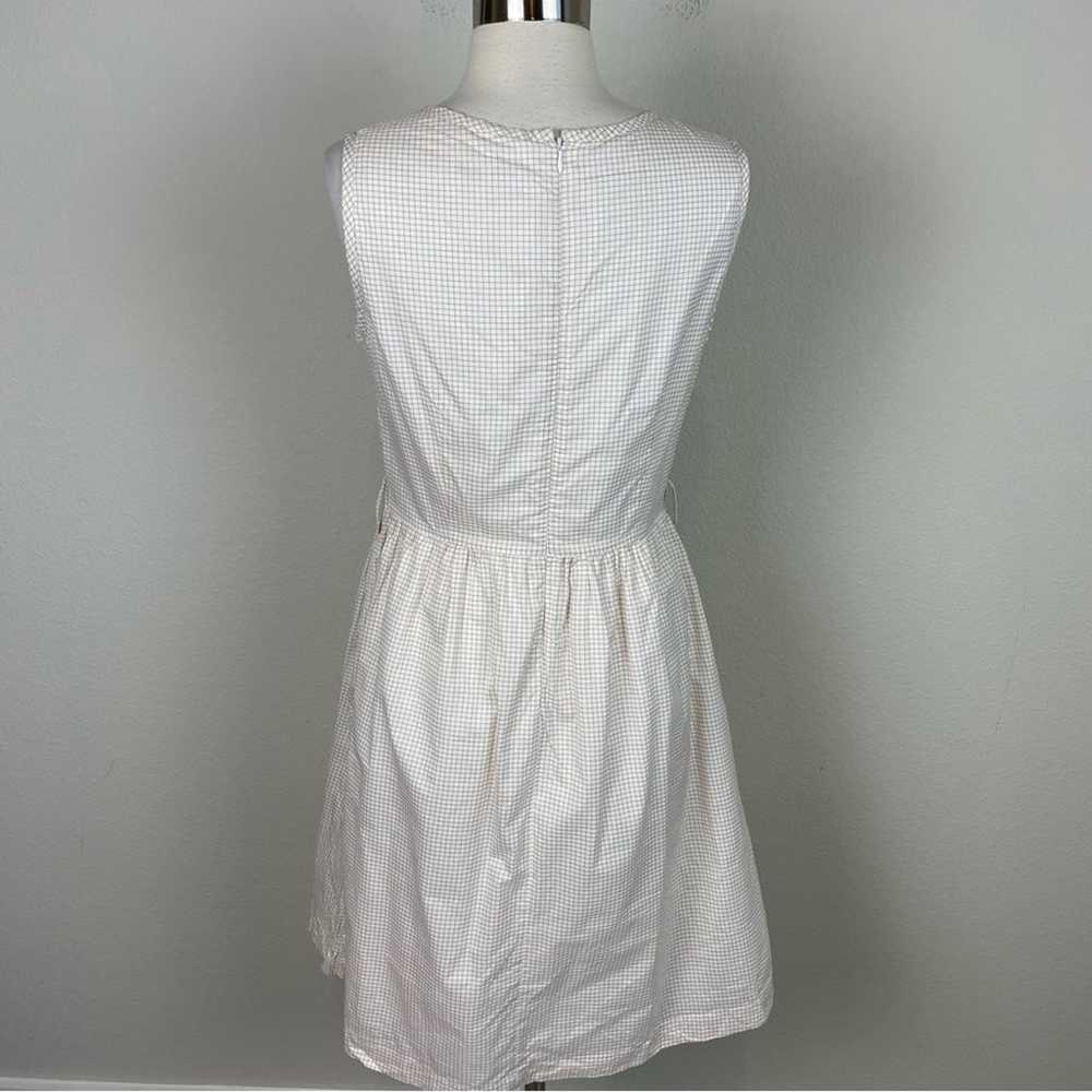 Hadleigh's Tan White Graph Check Sleeveless Dress… - image 8