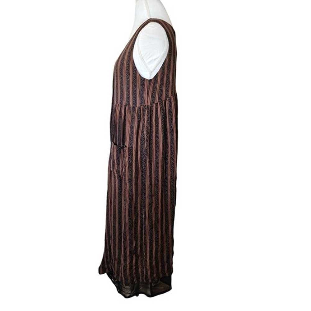 Vintage Womens Medium Silk Sleeveless Maxi Dress … - image 4