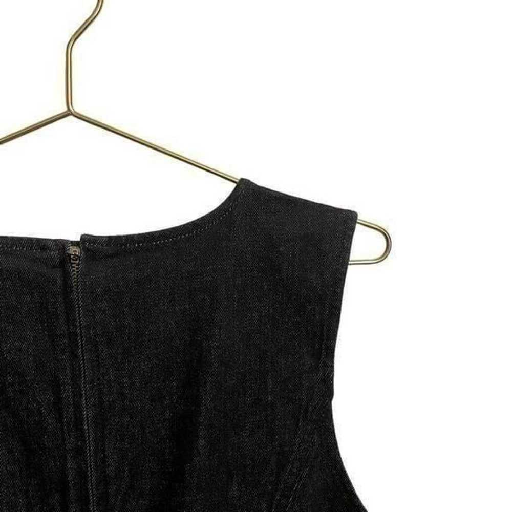 J. Crew Dark Wash Sleeveless Denim Dress Size 14 - image 6