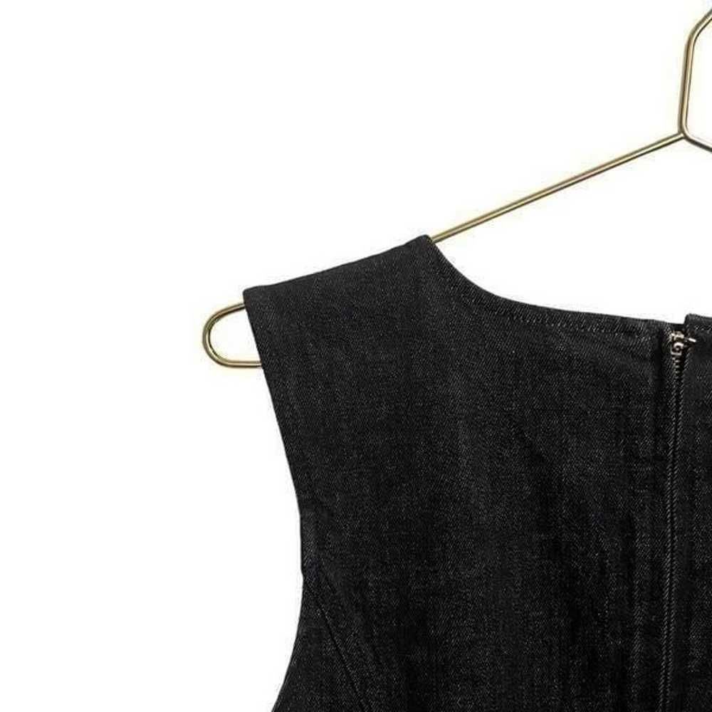 J. Crew Dark Wash Sleeveless Denim Dress Size 14 - image 7