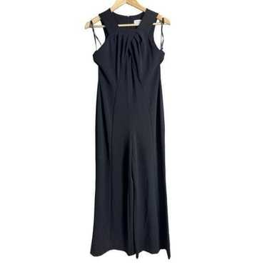 Calvin Klein keyhole neck wide leg black jumpsuit 