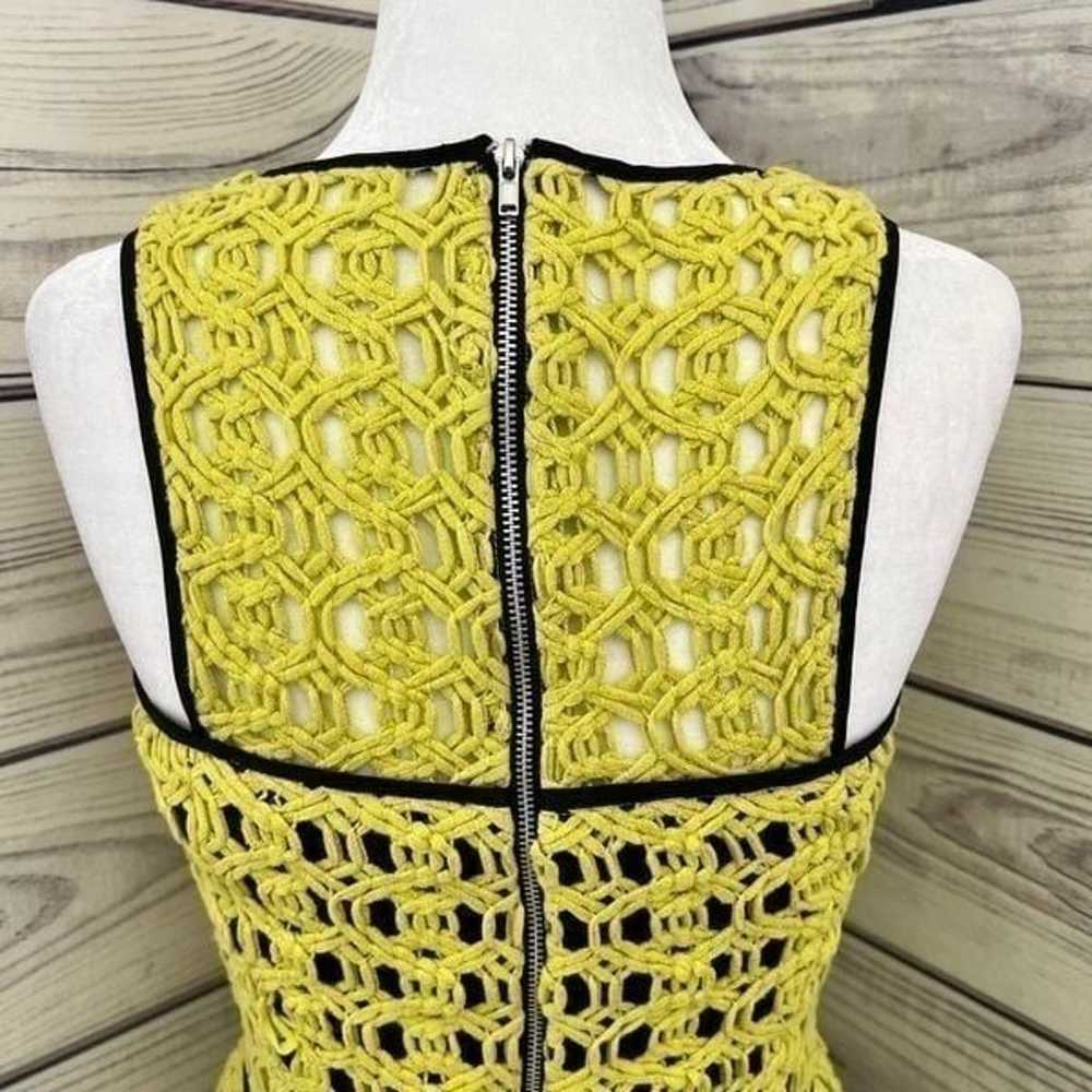 Hunter Bell Yellow & Black Crochet Skater Dress - image 5