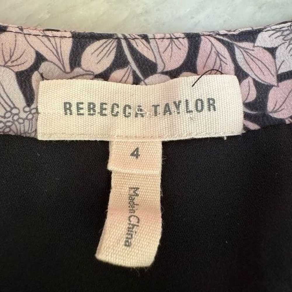 Rebecca Taylor floral 100% silk dress size 4 - image 4