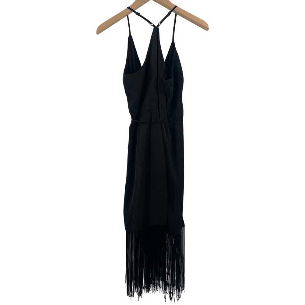 LOVERS + FRIENDS Dress Size Small Fringe Wrap Bla… - image 4