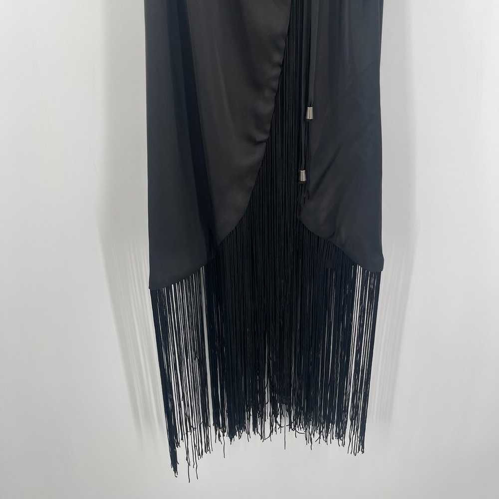 LOVERS + FRIENDS Dress Size Small Fringe Wrap Bla… - image 9