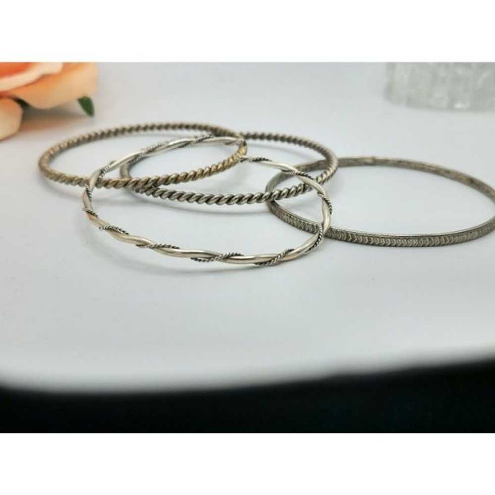 Vintage sterling silver bangle bracelets bundle - image 4