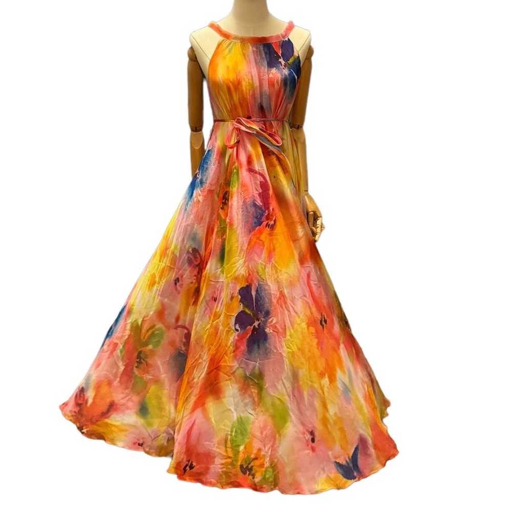 Floral Medeshe Chiffon Flowy sleevless maxi summe… - image 4