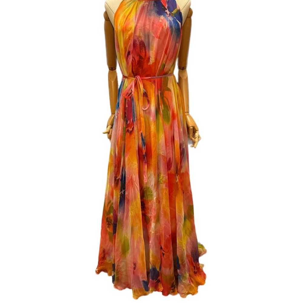 Floral Medeshe Chiffon Flowy sleevless maxi summe… - image 6