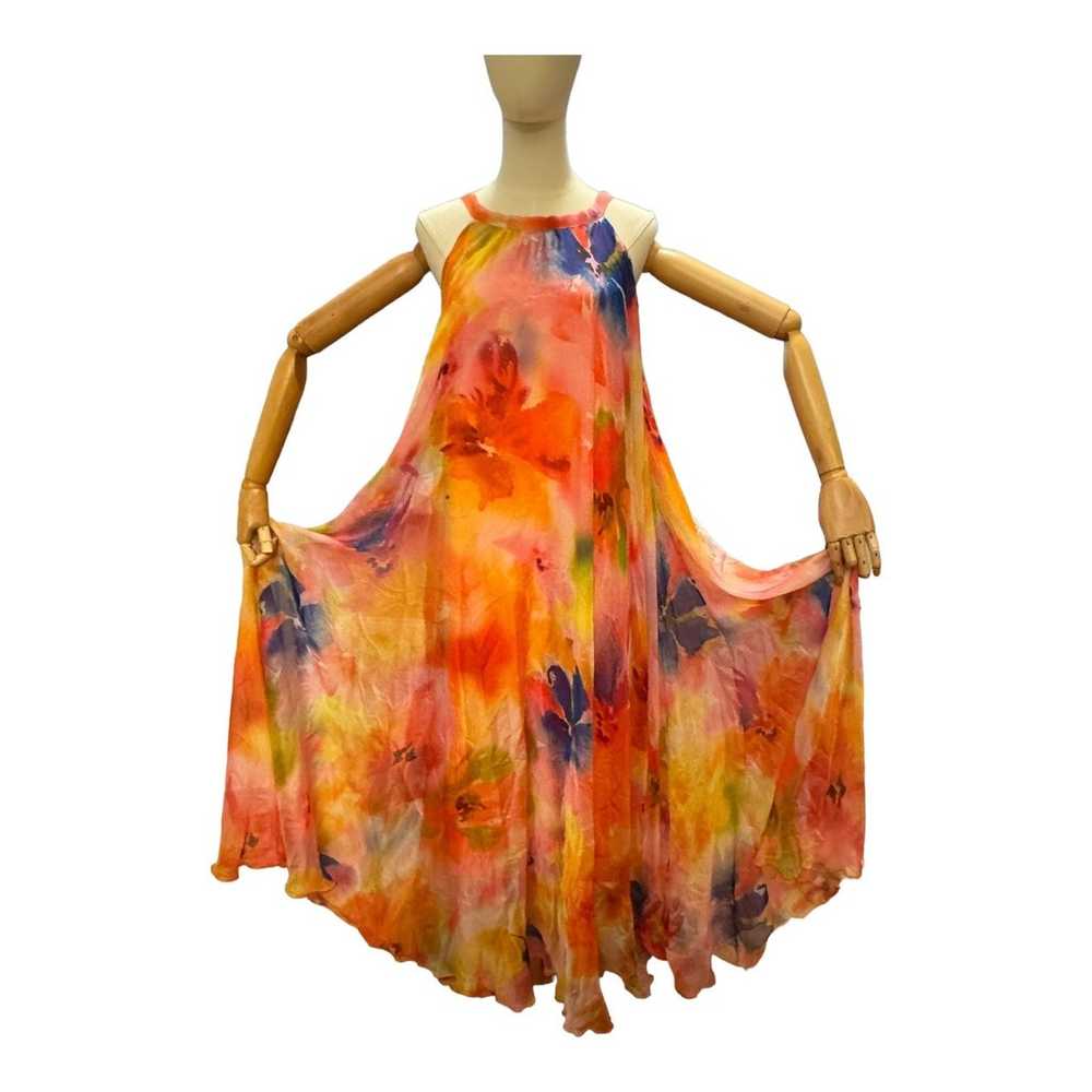 Floral Medeshe Chiffon Flowy sleevless maxi summe… - image 7