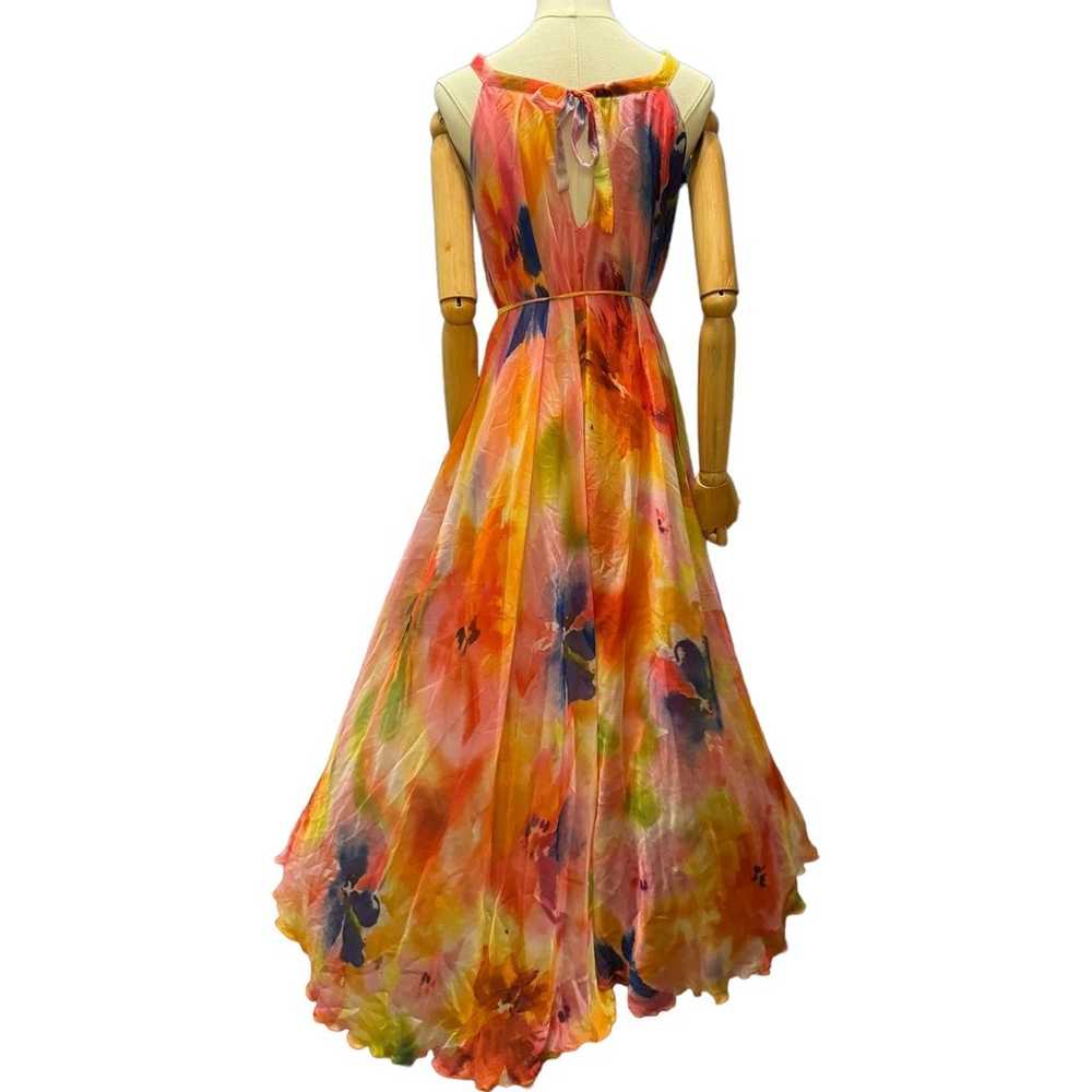 Floral Medeshe Chiffon Flowy sleevless maxi summe… - image 8