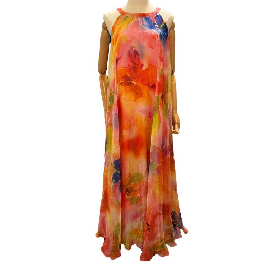 Floral Medeshe Chiffon Flowy sleevless maxi summe… - image 9