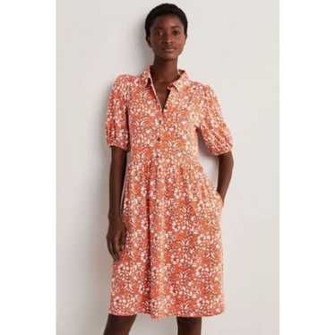 Boden Floral Orange Dress