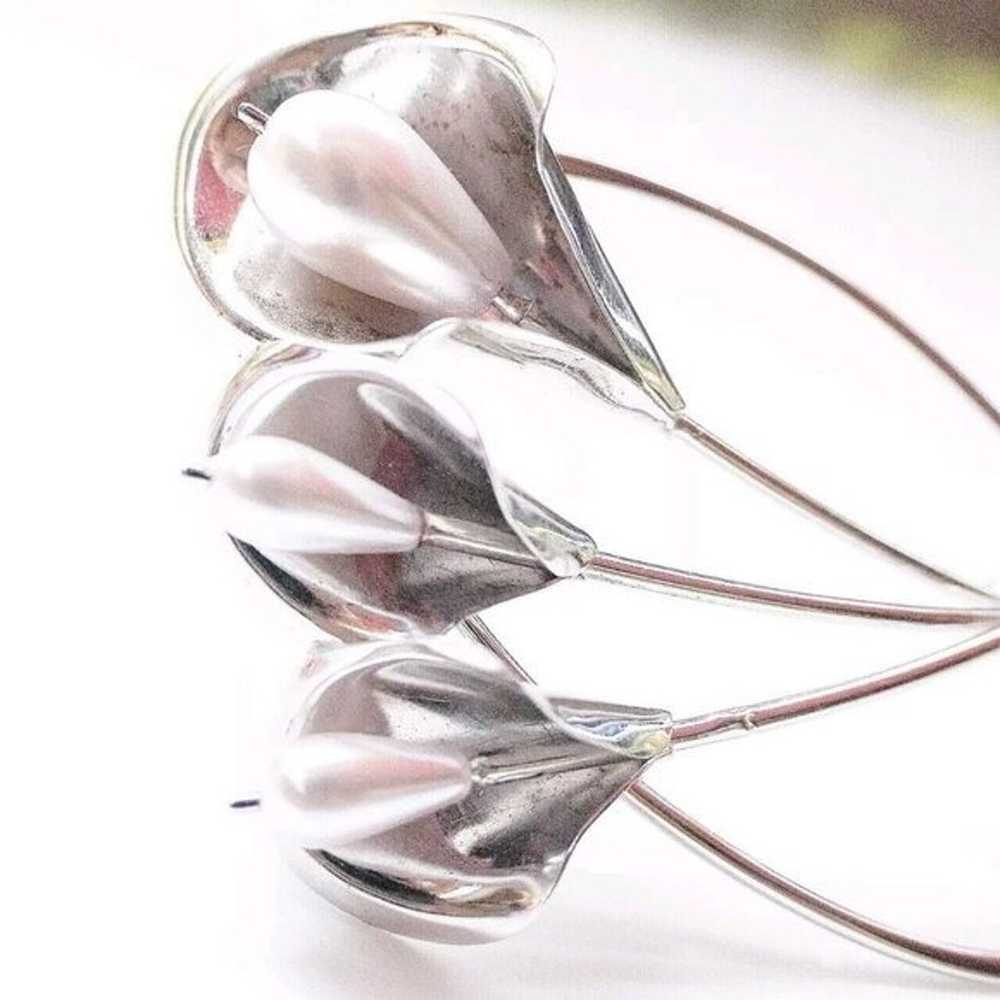 Beaucraft Sterling Silver Faux Pearl Calla Lily B… - image 12