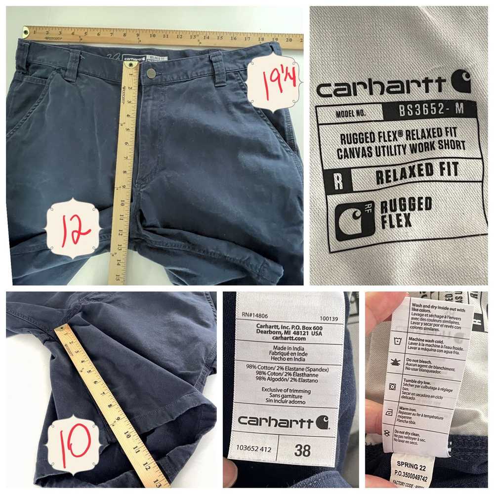 Carhartt Carhartt Shorts Mens Sz 38 Blue Utility … - image 10