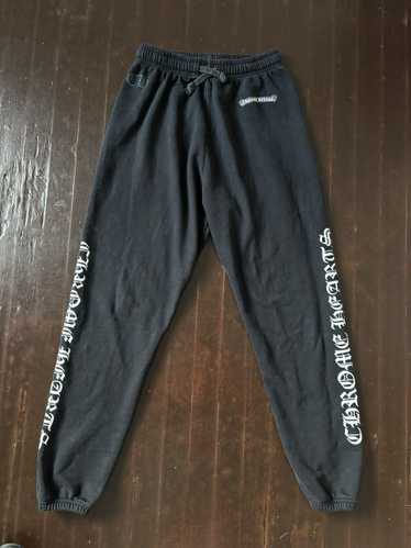 Chrome Hearts Black CH Script Logo Sweatpants Medi