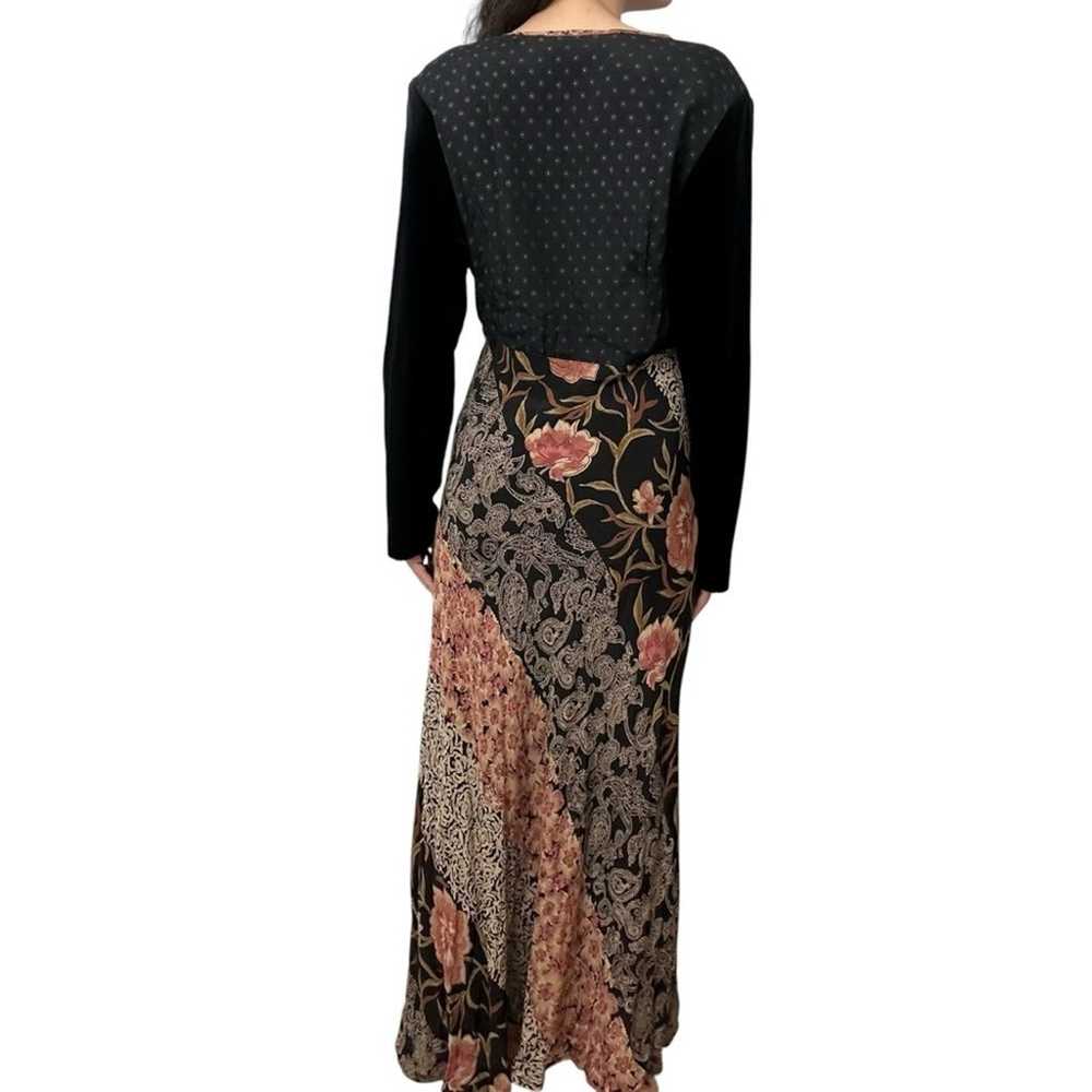 Vintage Maxi Dress Long Sleeve Whimsigoth Black F… - image 3