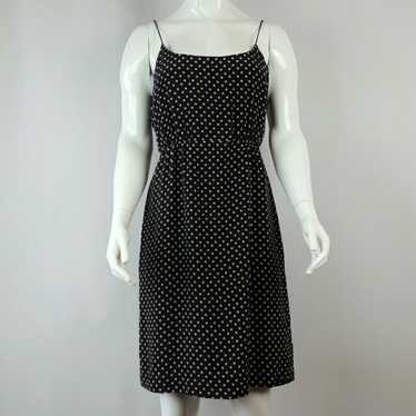 J. Crew Black Polkadot Silk Dress