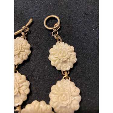 vintage Lucky Brand celluloid molded floral bracel