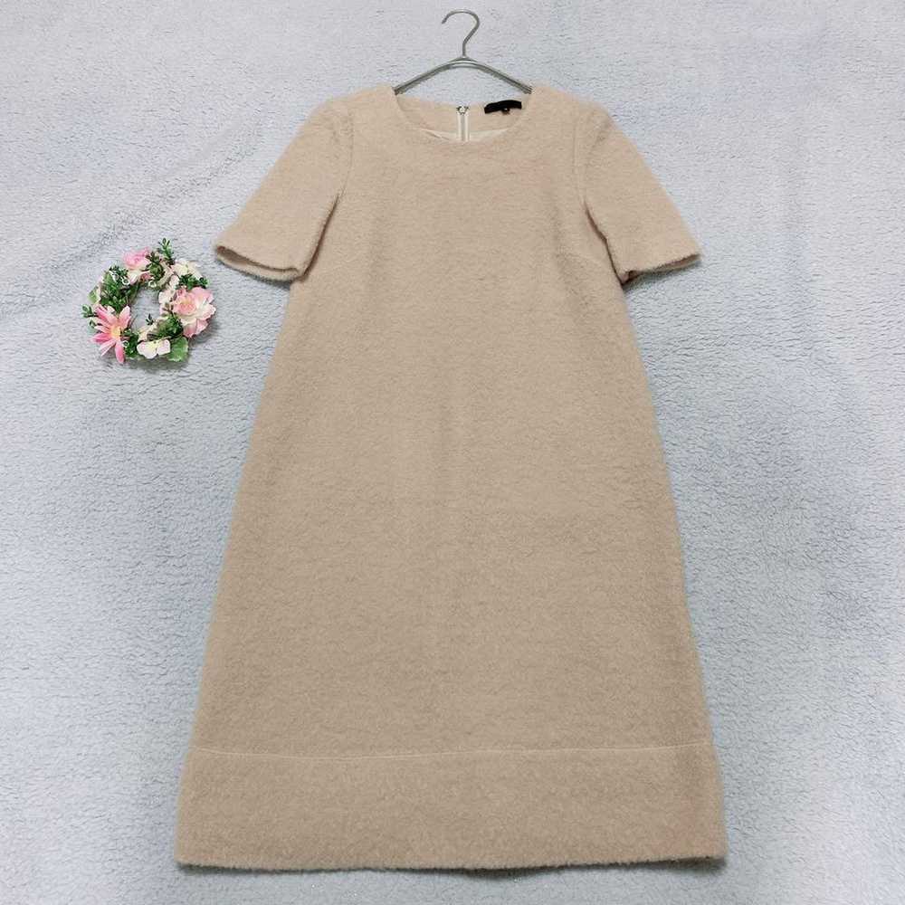 【ICB】Short Sleeve Knit Dress Wool Blend Fluffy - image 1