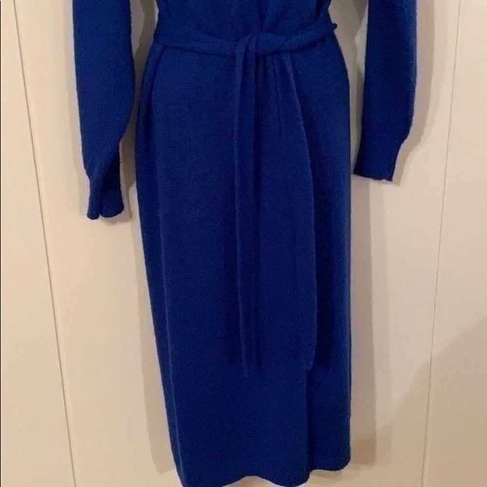 Vintage 80s/90s Christina Grant blue sweater dress - image 4