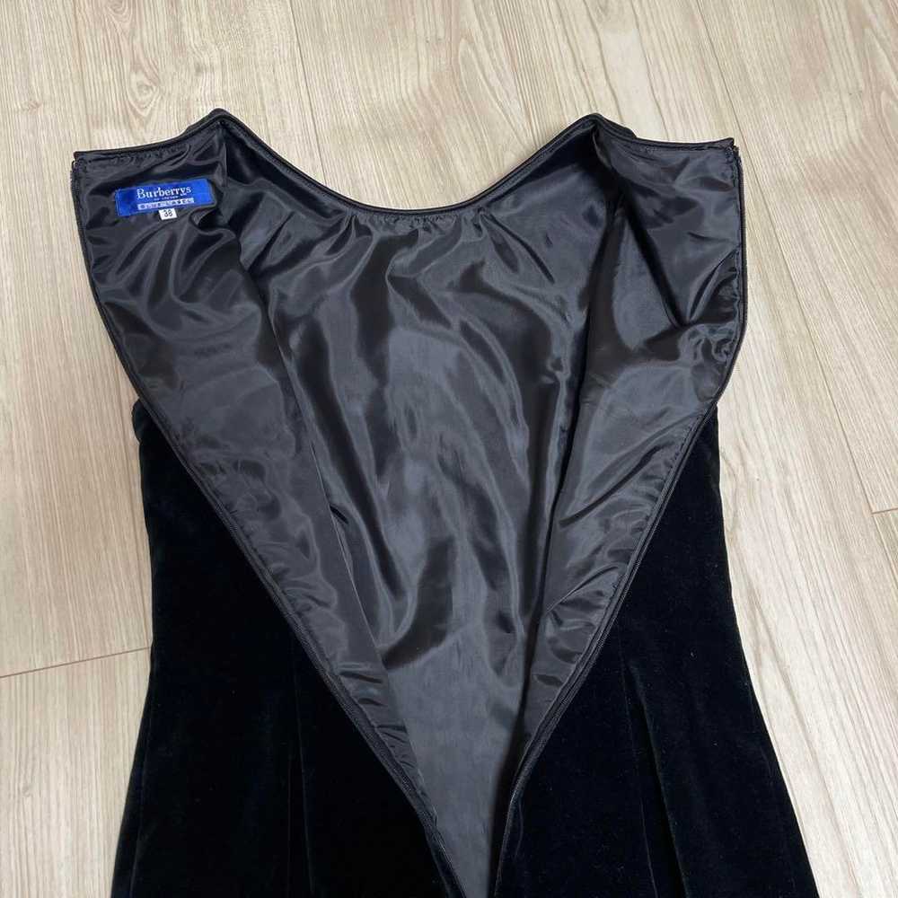 Burberry Blue Label Velvet One-Piece Dress Black … - image 4