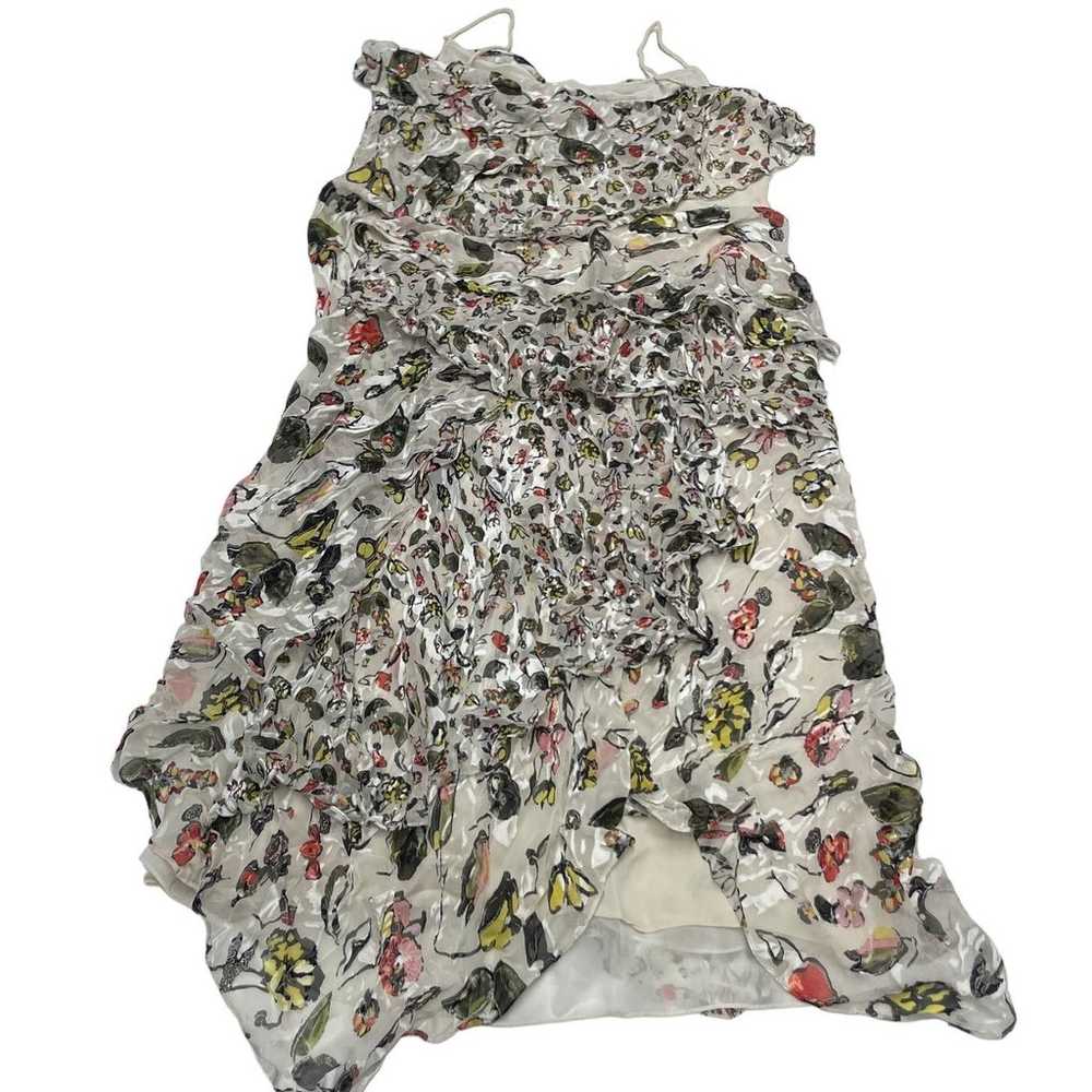 Jason Wu Dress Womens 4 Grey Painterly Cream Flor… - image 3