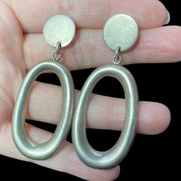 Mexico Oval Dangle TD-39 925 Sterling Silver Vint… - image 1