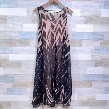 Anthropologie Floreat Serengeti Silk Midi Dress P… - image 1