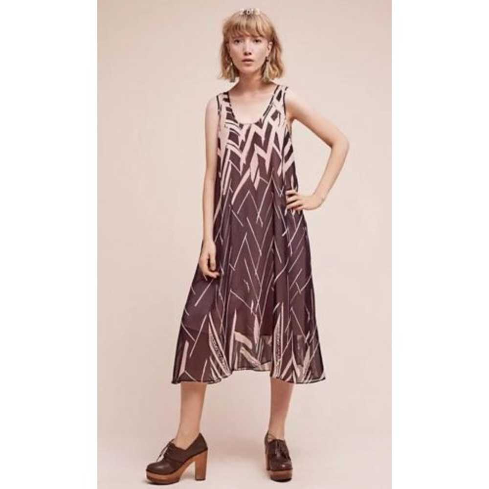 Anthropologie Floreat Serengeti Silk Midi Dress P… - image 7