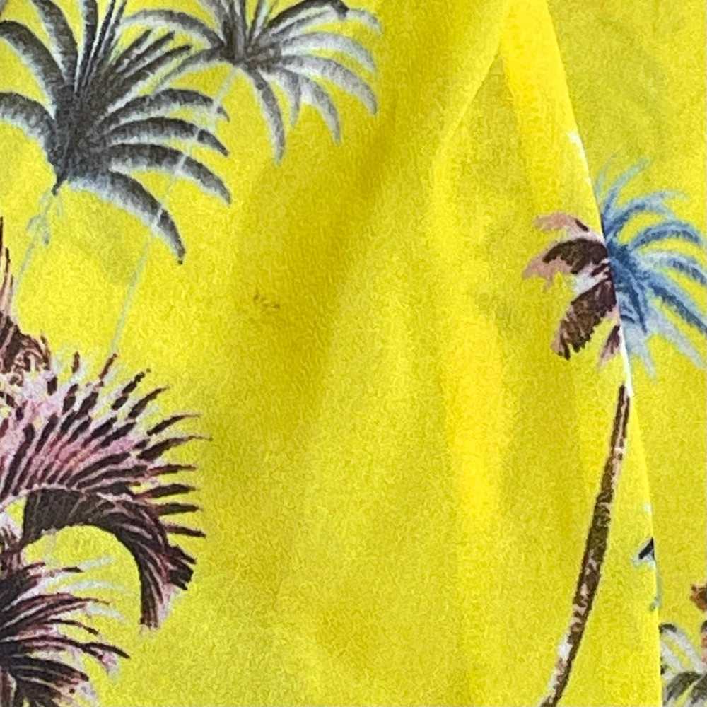 Le Superbe Yellow Tropical Print Duster With Leop… - image 5