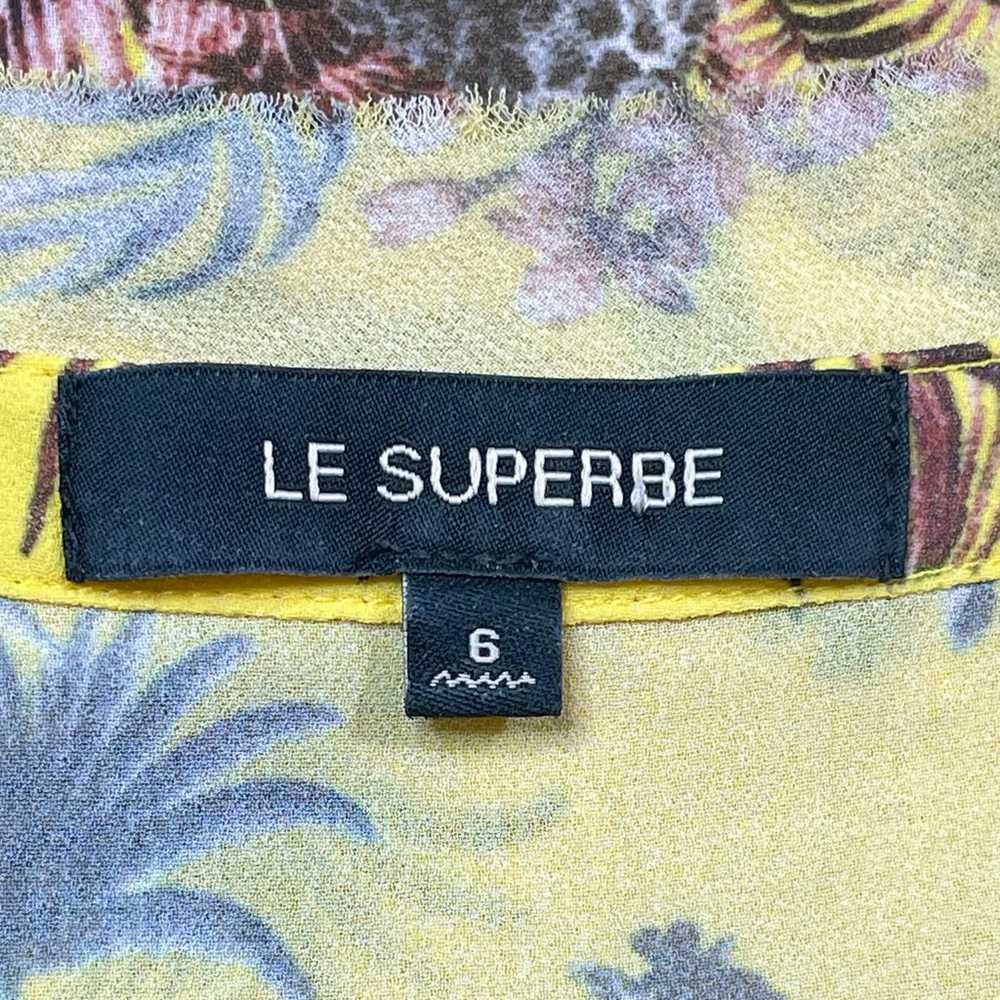 Le Superbe Yellow Tropical Print Duster With Leop… - image 6