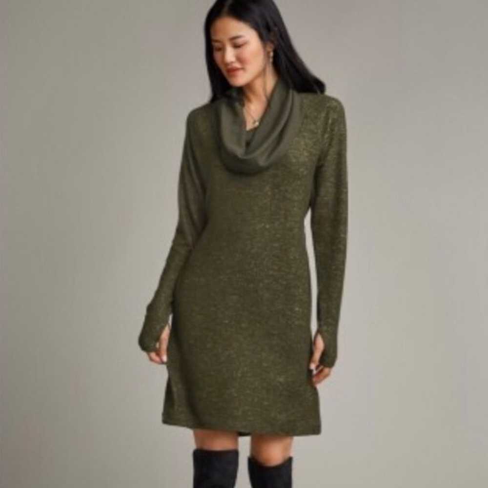 CAbi Solice Olive Green Cowl Neck Dress Medium M … - image 10