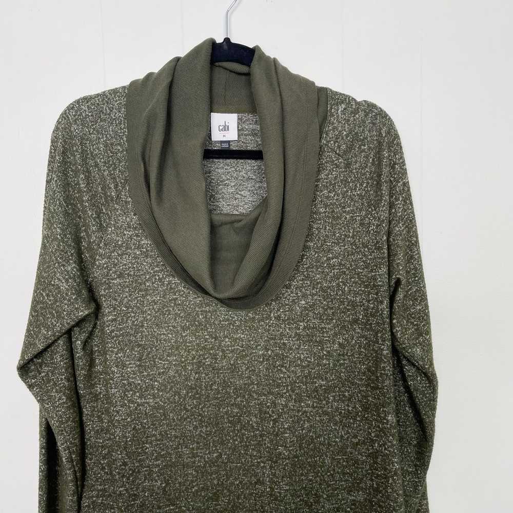 CAbi Solice Olive Green Cowl Neck Dress Medium M … - image 3