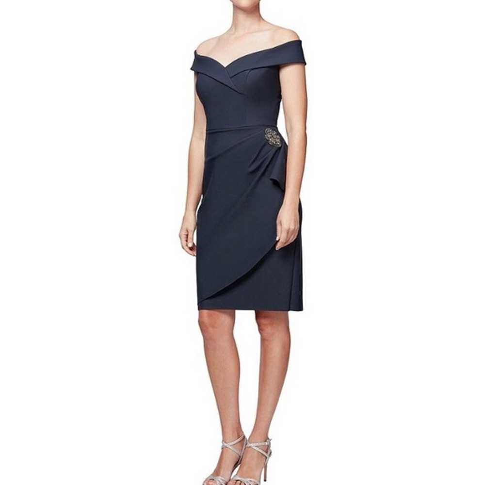 Alex Evenings Off Shoulder Embellished Sheath Dre… - image 2