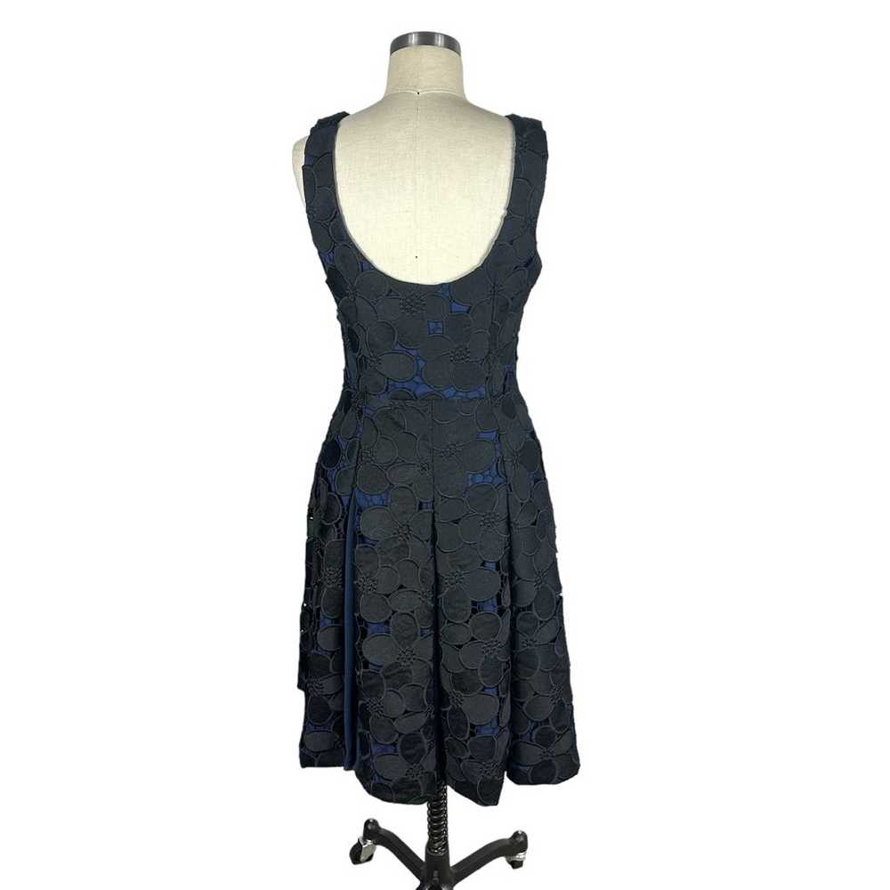 BADGLEY MISCHKA Black Blue Floral Lace Fit and Fl… - image 3