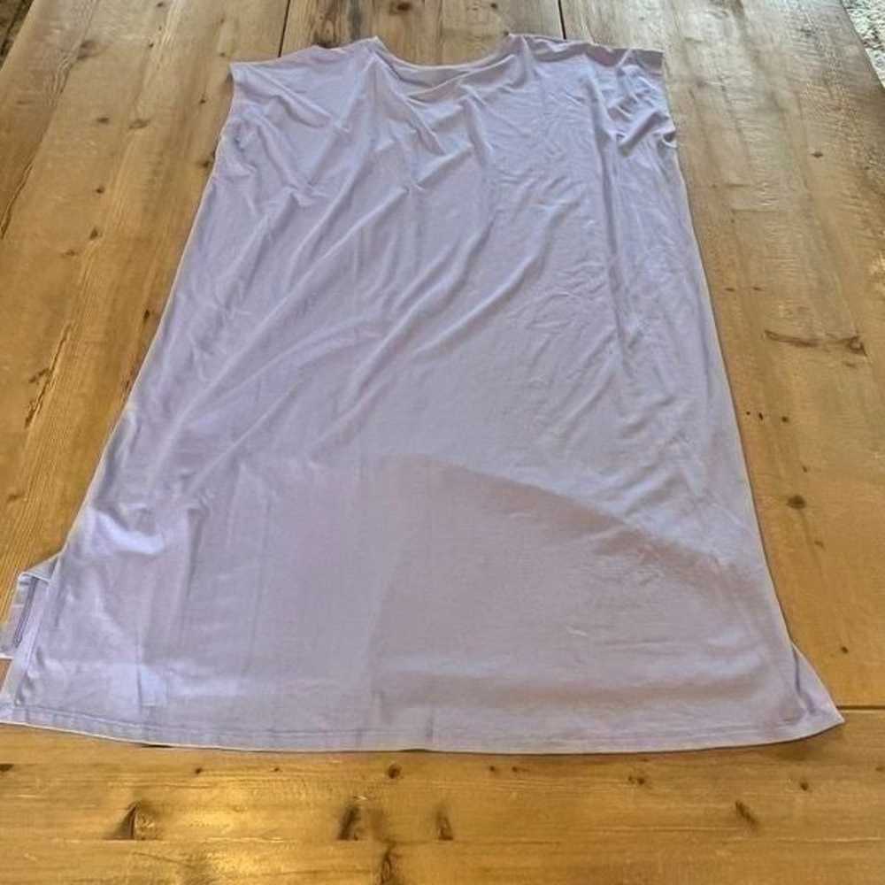 Eileen Fisher Lavendar V Neck Size Medium - image 7