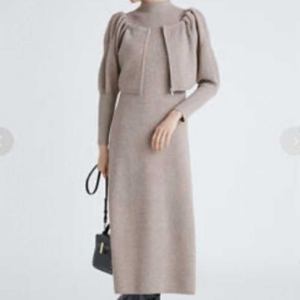 Selford Layered Knit Dress Cashmere Blend Set Up … - image 3