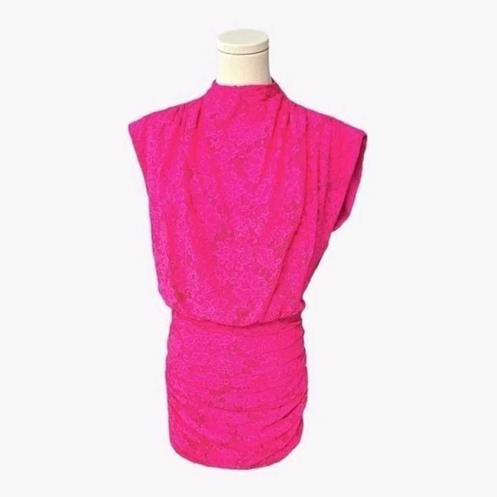 SAYLOR NWOT Sheath Lace mini in Fuchsia Pink Size… - image 2