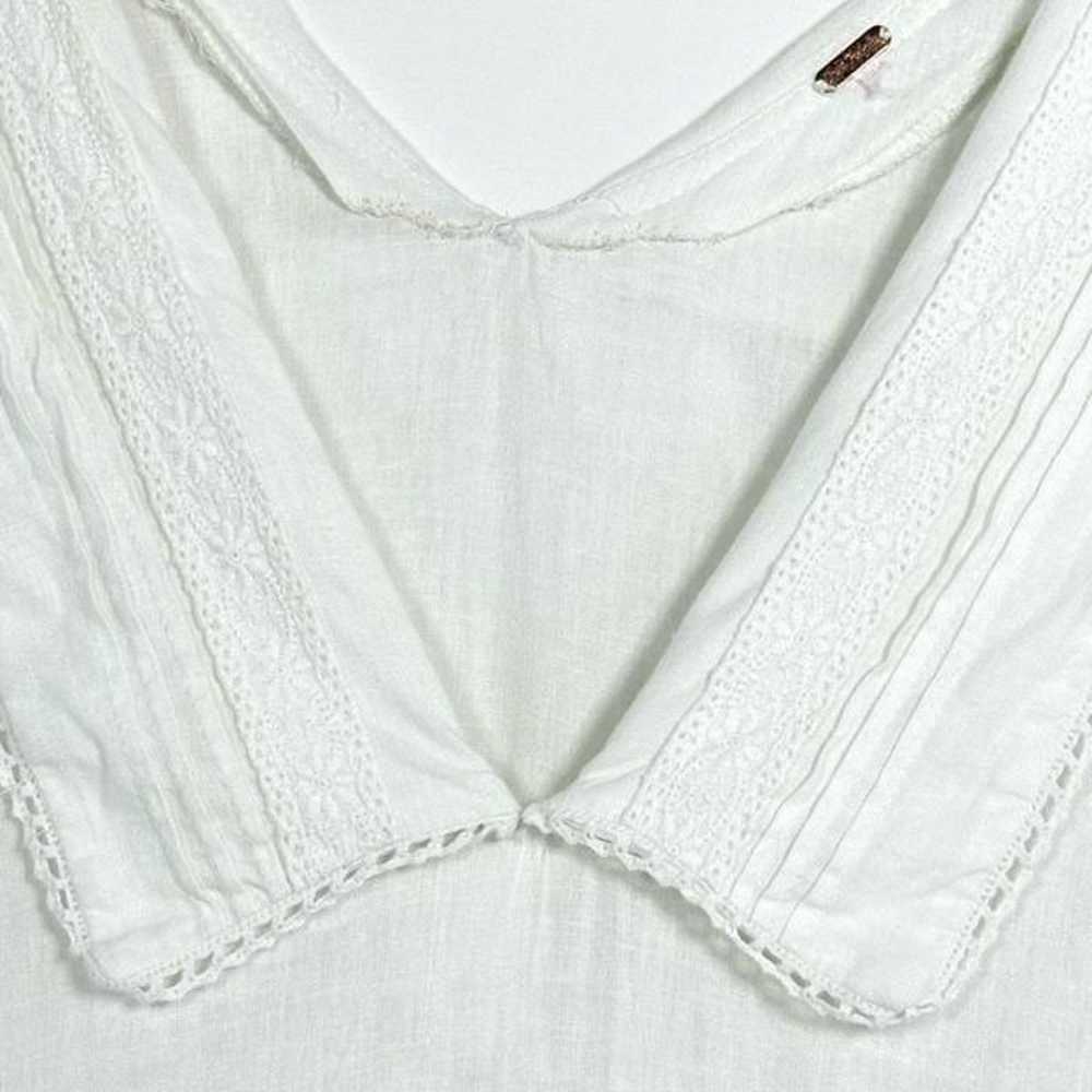 Free People Big Love White Linen Blend Wide Leg J… - image 10