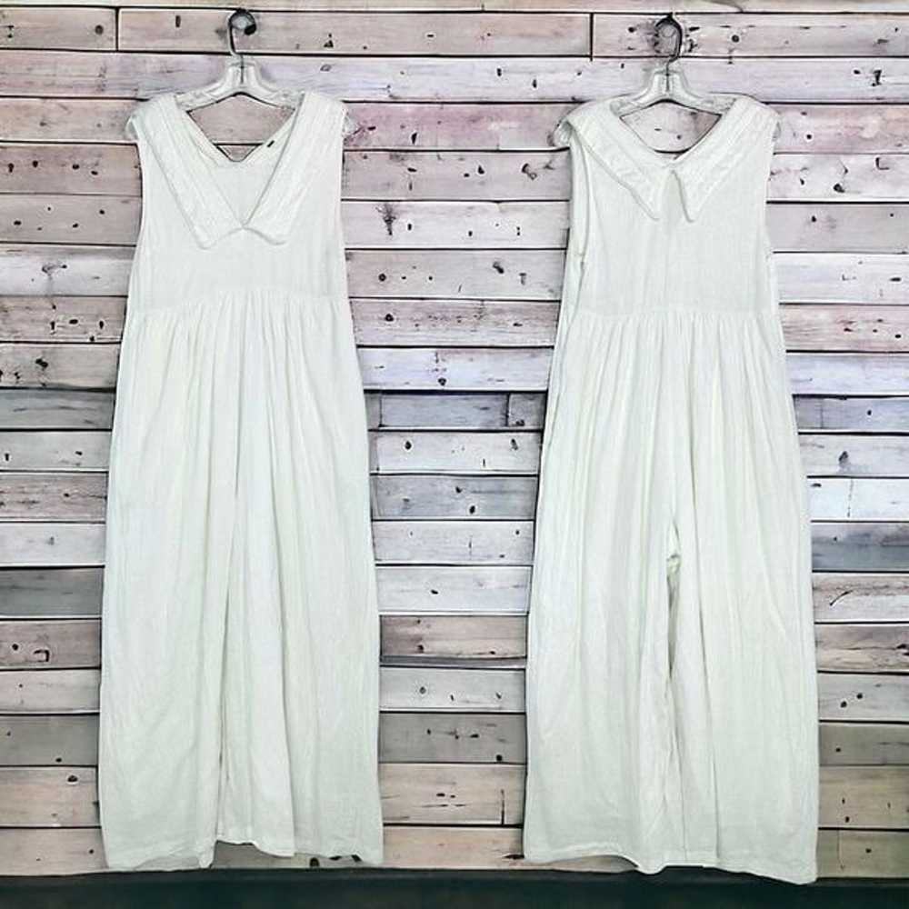 Free People Big Love White Linen Blend Wide Leg J… - image 3