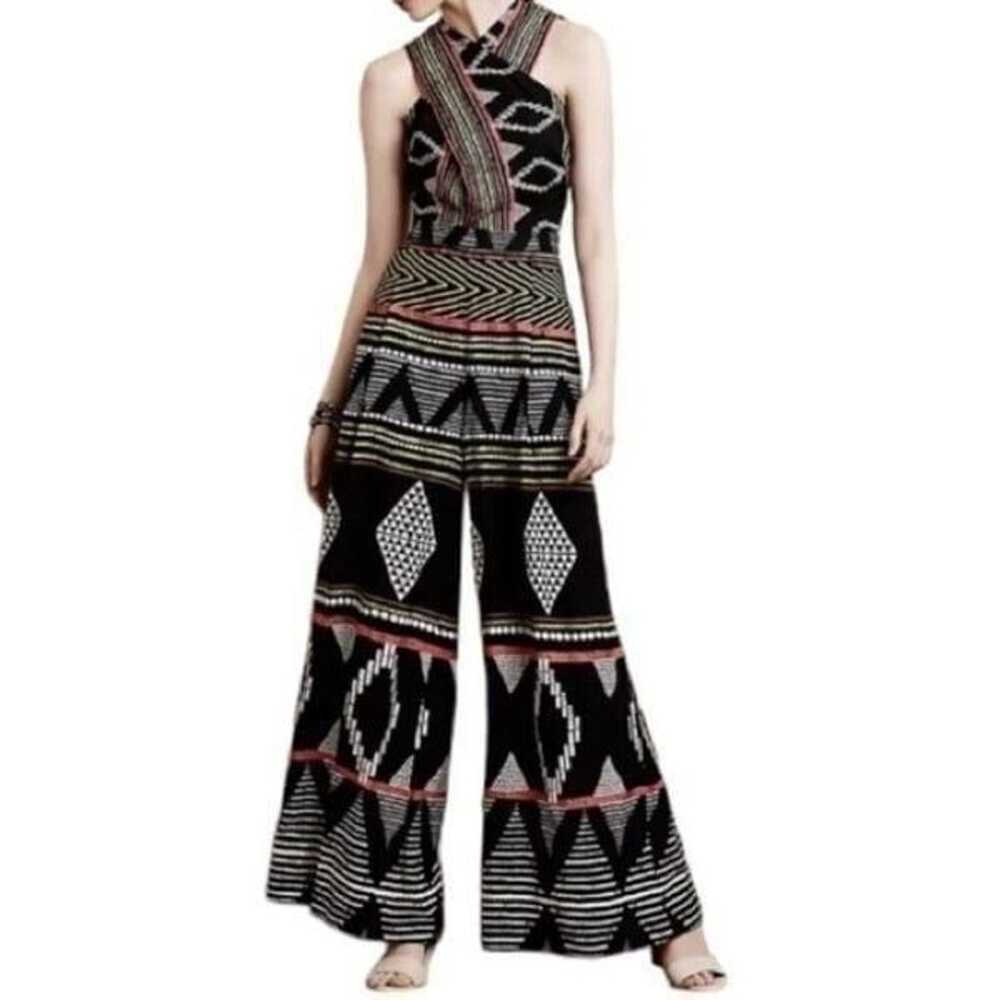 Elevenses by Anthropologie Tribal Print Jumpsuit … - image 1