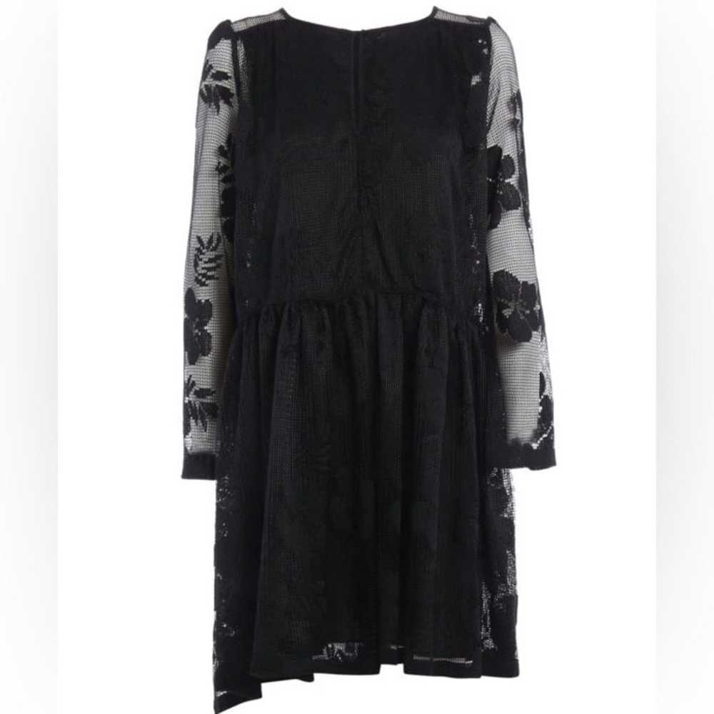 SEE BY CHLOÉ Floral net dress Black lace size 40 … - image 3