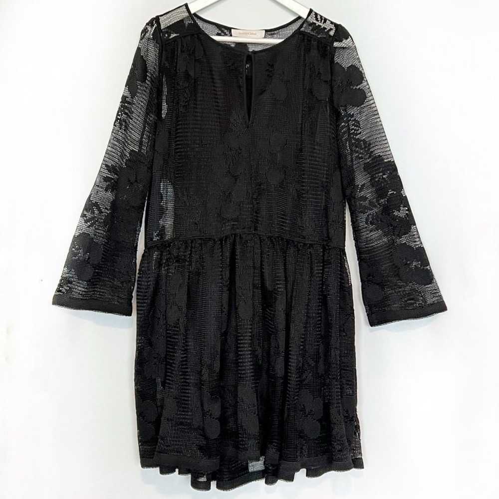 SEE BY CHLOÉ Floral net dress Black lace size 40 … - image 4