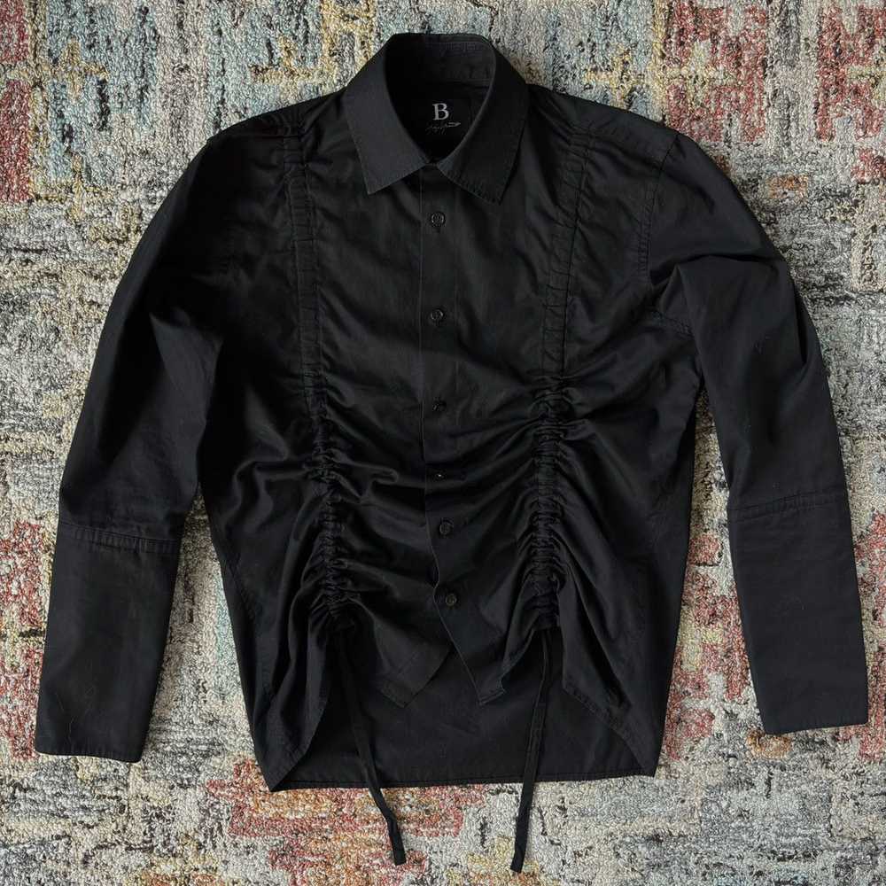 Yohji Yamamoto B By SS19 Drawcord L/S Long Sleeve… - image 1