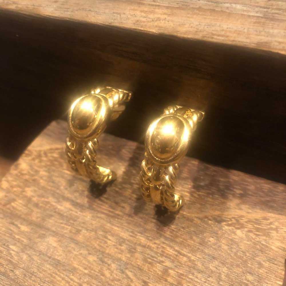 [GIVENCHY] Vintage Givenchy Curve Earrings - image 1